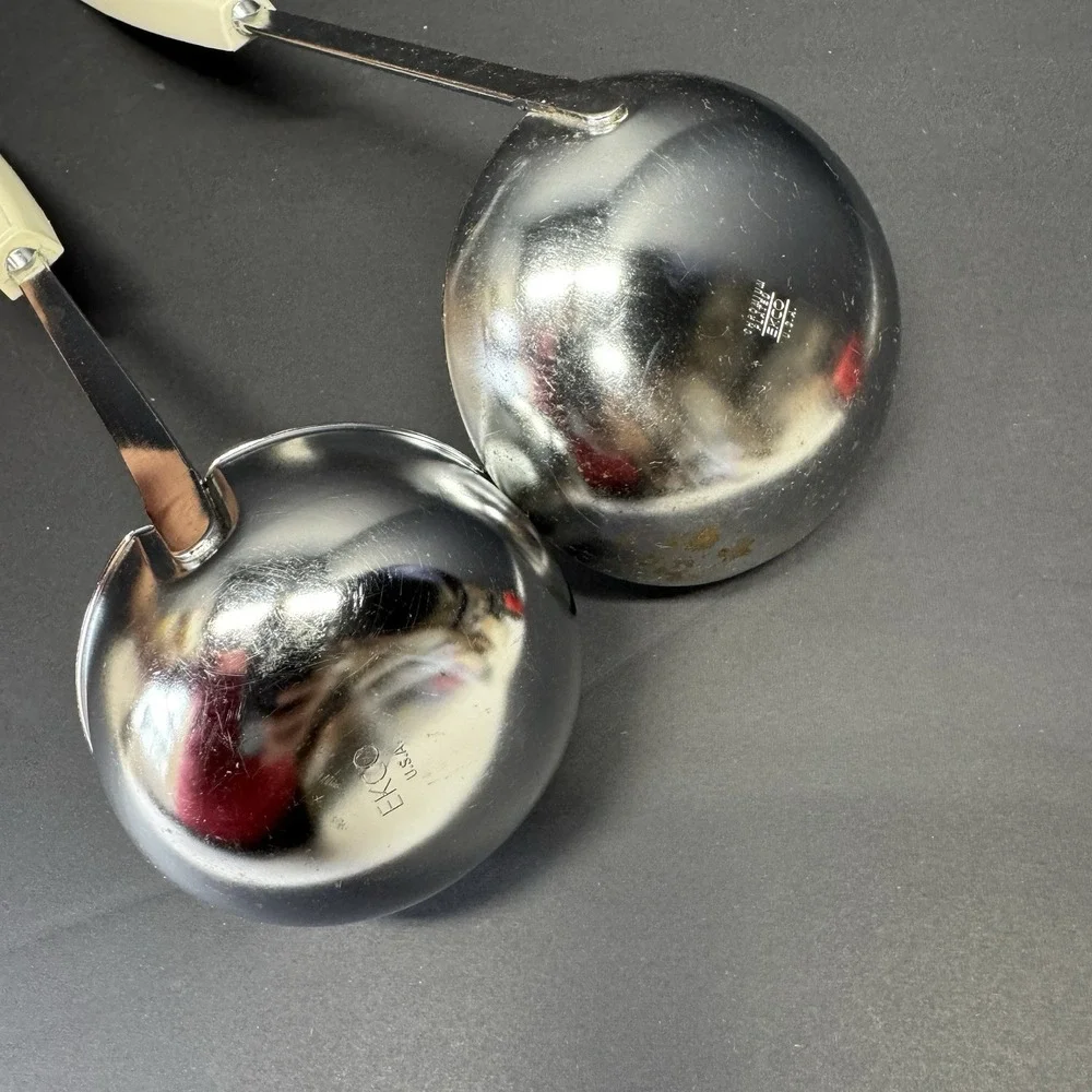 Lot Of 2 VTG Ekco Soup Ladle Spice Of Life Mid Century Kitchenware Utensil